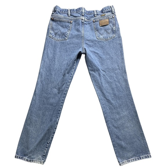 Wrangler Jeans Mens 36x32 Blue 936GBK Cowboy Cut Slim Fit Western